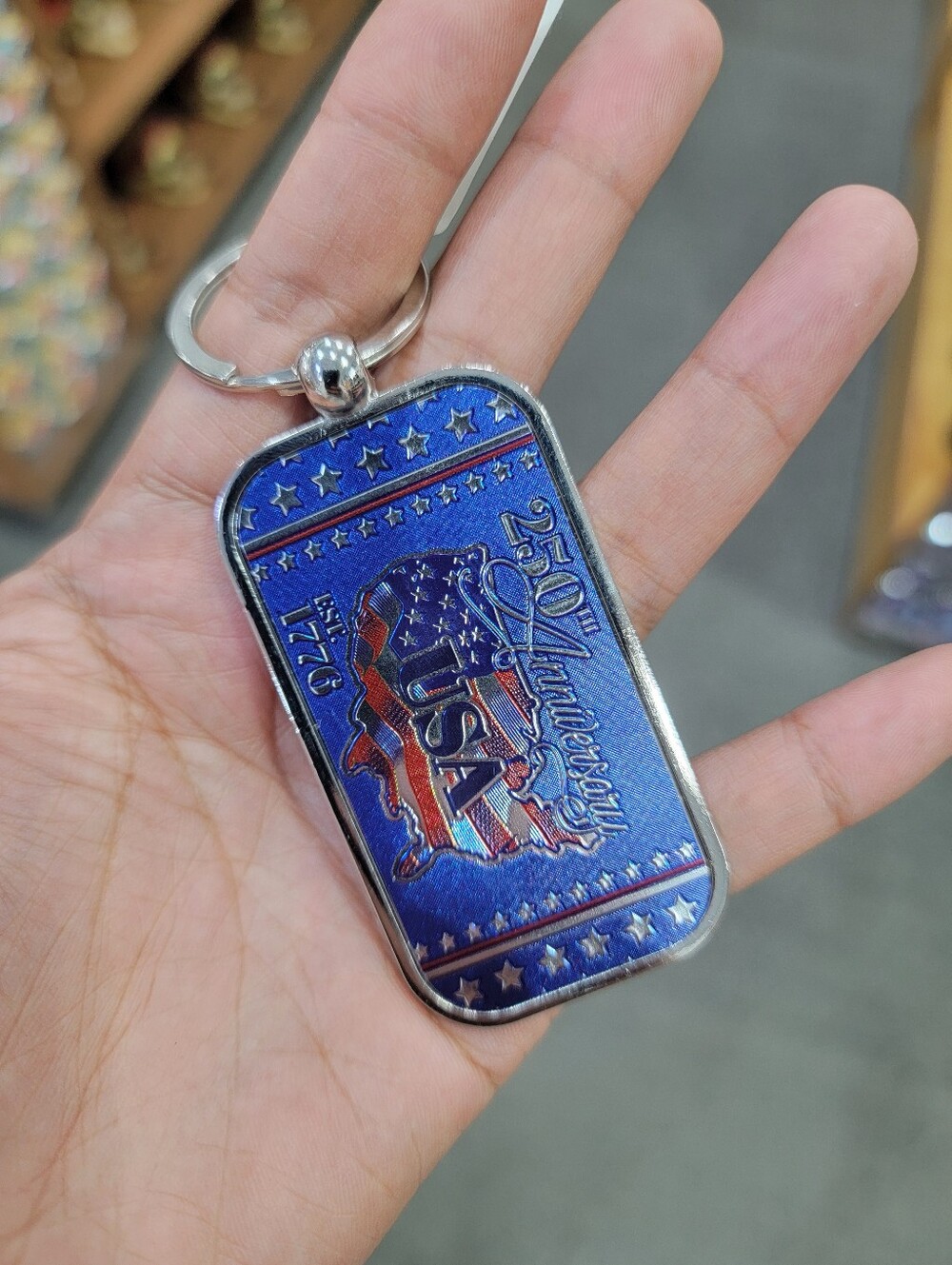 4th Of July Deal🇺🇸 Patriotic USA 250th Anniversary Keychain - Blue And Red